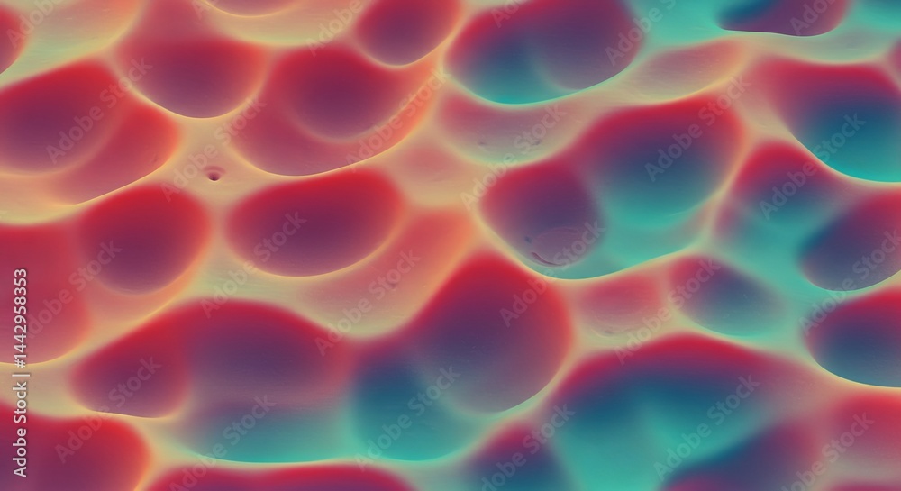 Aufkleber a colorful, abstract image of a wave with a blue and green swirl