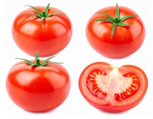 Fototapeta premium Tomatoes isolated on white.
