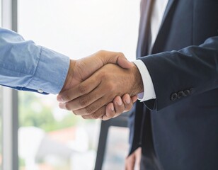 Businessman handshake for teamwork of business merger and acquisition,successful negotiate,