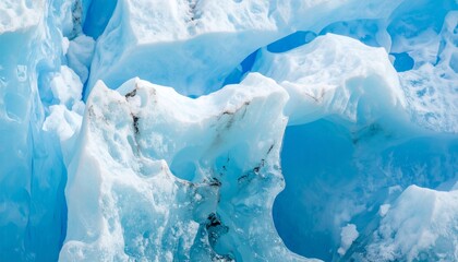 Obraz premium Glacial iceberg detail from ice calved off the LeConte Glacier, Southeast Alaska,