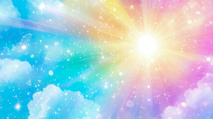 Concept: Ethereal Radiance with Celestial Clouds, Design for Poster