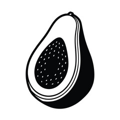 Isolated Avocado Cut Fruit vector illustration