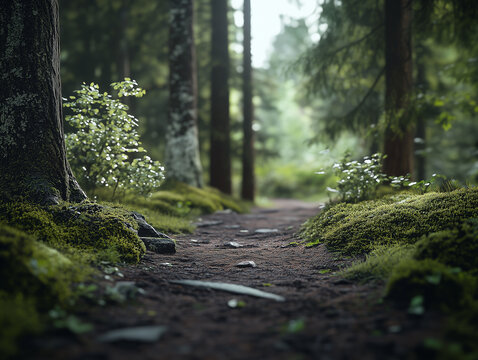 footpath in the forest - Powered by Adobe