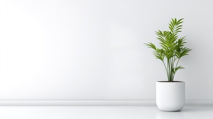 Minimalist modern interior with potted plant (2)