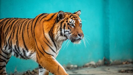 Naklejka premium A tiger's, exuding elegance and strength