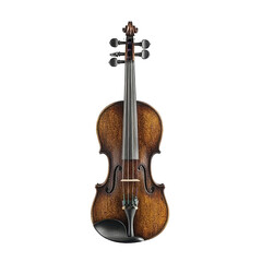 Fototapeta premium A vintage violin with a warm brown tone, showcased against a multi-colored background, highlighting its craftsmanship and musical heritage.