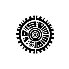 Intricate Abstract Geometric Tribal Tech Symbol Icon