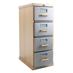 Filing cabinet isolated on transparent background 