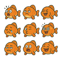 fish emotions icons set cartoon vector
vector set collection cartoon animals illustrations on white background
cartoon collection fish
collection of 9 cartoon animals