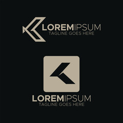 Abstract letter K logo design vector