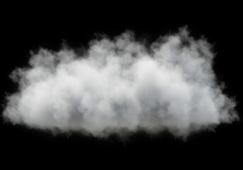 Single cloud in the dark sky.