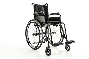 Fototapeta premium Black disability wheelchair crutch and metallic