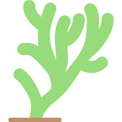 Obraz premium Dying Coral Reefs Flat Icon