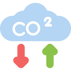 Carbon Neutral Flat Icon