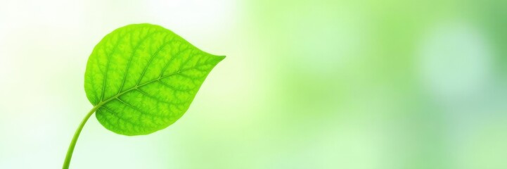 Obraz premium Small green leaf isolated on white background, isolated, clean