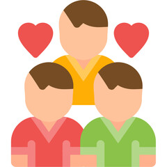 Fototapeta premium Community Group Flat Icon