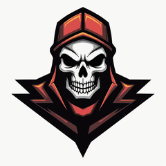 Fototapeta premium Skull Hero Mascot Logo – Esports, Gaming, and Fantasy Character Illustration