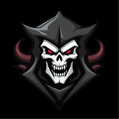 Fototapeta premium Skull Hero Mascot Logo – Esports, Gaming, and Fantasy Character Illustration
