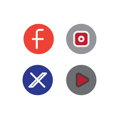 social network concept color icon