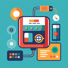 Flat vector design icons for web and mobile applications show business, technology, and social media concepts