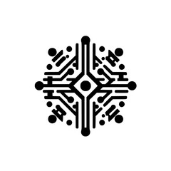 Abstract Digital Circuit Pattern - High-Tech Network Connection Graphic