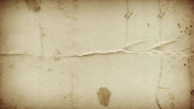 Aged Paper Texture - Vintage Background - Close-up shot of a creased and stained piece of aged paper