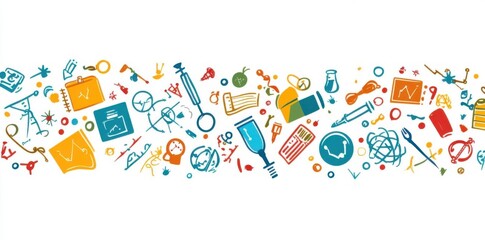 Science doodles background.