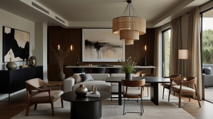 Fototapeta premium Modern Minimalist Living Room Design