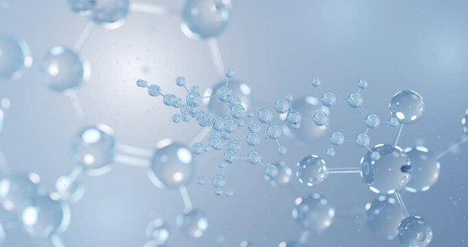 Ergotamine rotating 3D model of alkaloid, seamless looped video