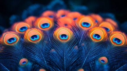 peacock feather closeup
