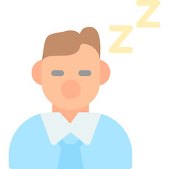 Sleeping Person Flat Icon