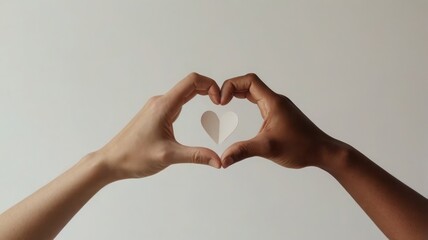 Fototapeta premium hands forming a heart pattern