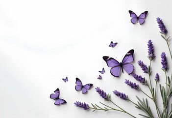 Lavender and Butterfly Cascade A Floral Dance - concept lupus day