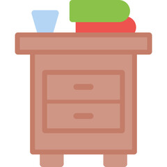 Nightstand Flat Icon