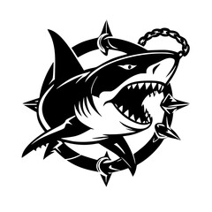 Fototapeta premium shark vector illustration