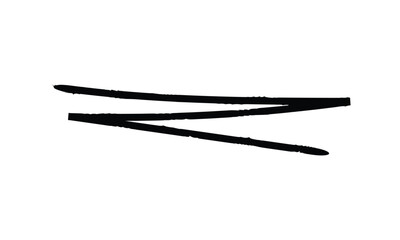 Hand drawn scribble underline line vector icon isolated on transparent background. EPS 10
