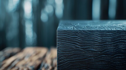 Black label with embossed lettering, enhancing the premium feel of the packaging.