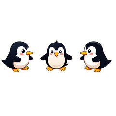 Fototapeta premium Vector illustration of cartoon penguin