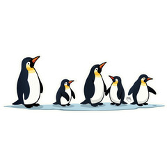 Fototapeta premium penguins on the beach