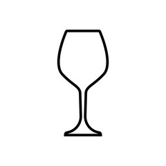 wine glass line icon