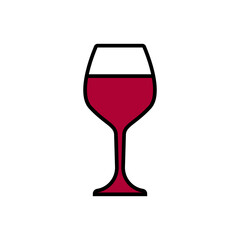 wine glass line icon