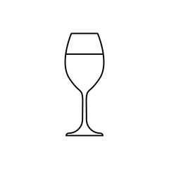 wine glass line icon