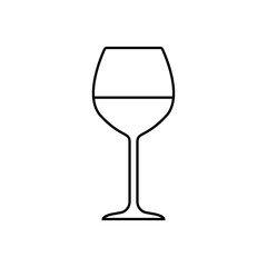 wine glass line icon