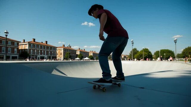 Skater Performing Skateboard Trick 