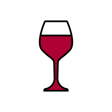 recommend clip art: wine glass line icon