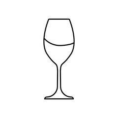wine glass line icon