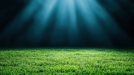 Obraz premium Black glare from a stadium floodlight illuminating the sports field.