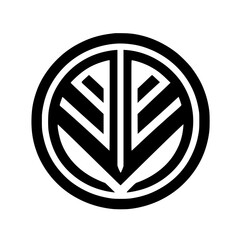 Abstract Geometric Circle Logo, Modern Minimal Emblem Design