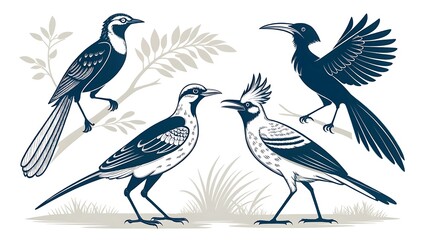 Obraz premium set of birds