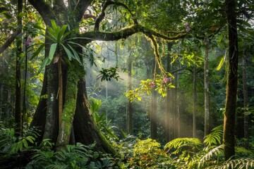Tropical Rainforest Jungle Forest Nature Environment Wilderness Lush Vibrant